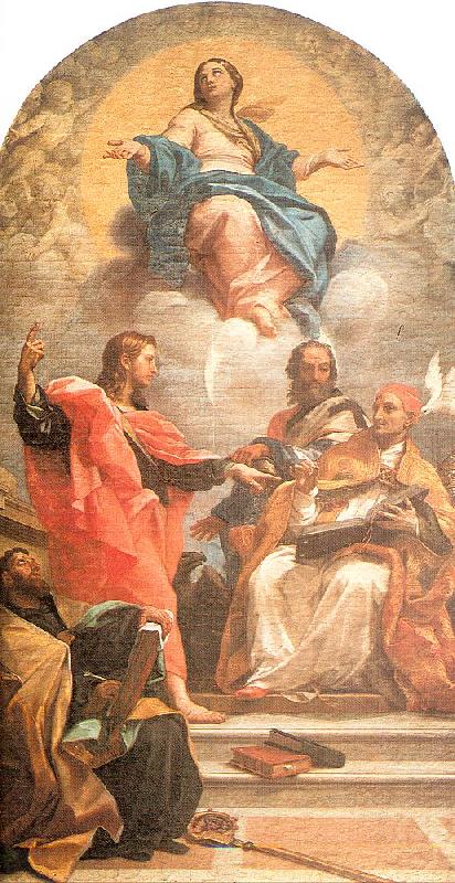 Maratta, Carlo The Assumption and the Doctors of the Church Sweden oil painting art